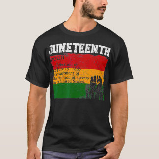 T-shirt Histoire noire Junet19e Définition Amérique africa