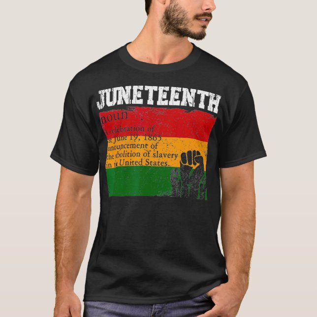 T-shirt Histoire noire Junet19e Définition Amérique africa (Devant)