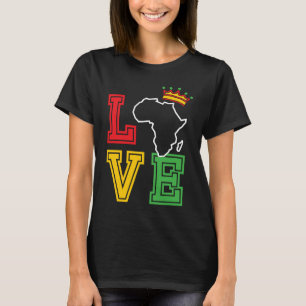 T-shirt Histoire Noire Mois Aimer continent africain