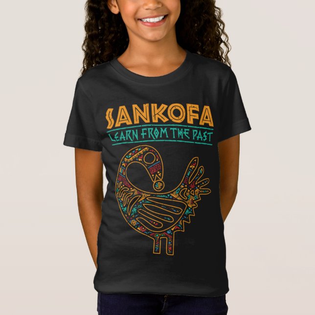 T-Shirt Histoire noire Sankofa African Bird Junetdix (Devant)