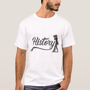 T-Shirt Histoire Photographe Silhouette Noir Histo