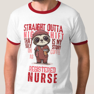T-shirt Histoire quotidienne de l'infirmière de nuit de sa