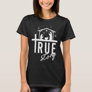 T-shirt Histoire Vraie de la Naissance de Jésus Scène de l