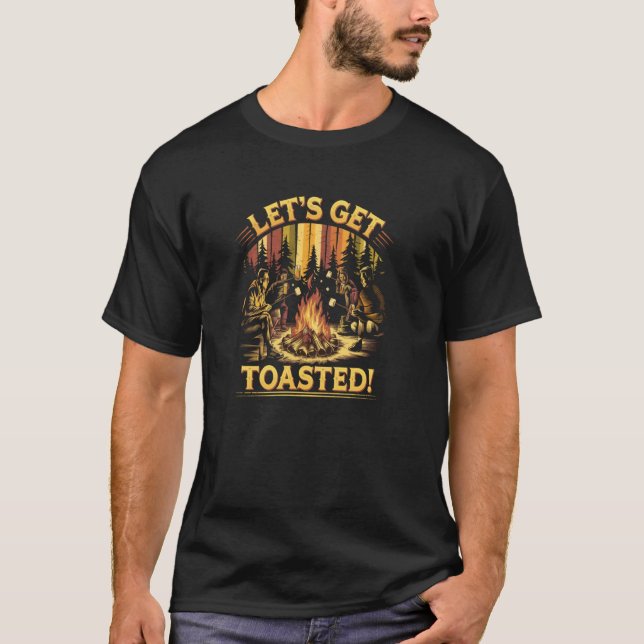 T-shirt Histoires de camp d'adultes Marshmallows grillés (Devant)
