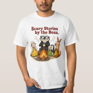 T-shirt Histoires effrayantes au camping par le patron Bla