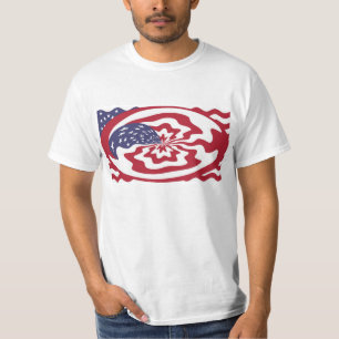 T-shirt Histoires et rayures Abstraites Art patriotique am