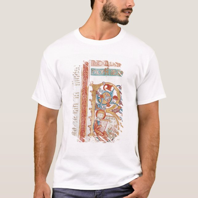 T-shirt Historiated parafent "B" dépeignant le Roi David (Devant)