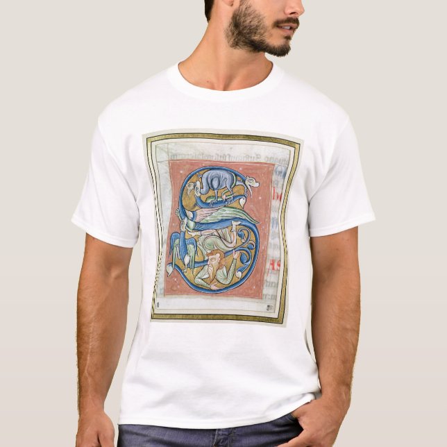 T-shirt Historiated parafent "S" dépeignant un acrobate (Devant)