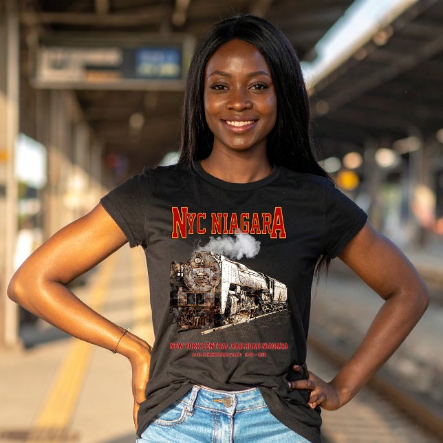 T-shirt Historic NYC Niagara Train Steam Locomotive (Historic NYC Niagara Train Steam Locomotive. Womens Basic T-Shirt)