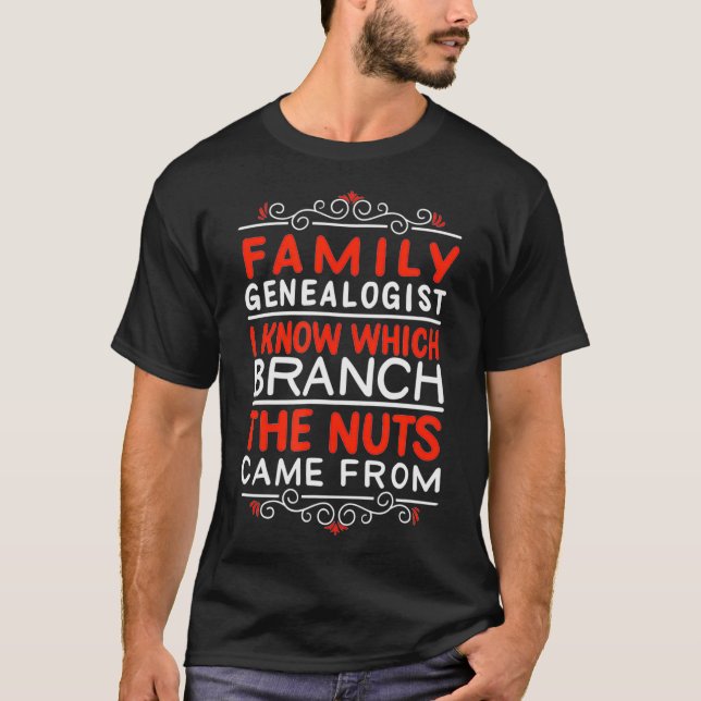 T-shirt Historien de généalogie familiale Funny Genealogis (Devant)