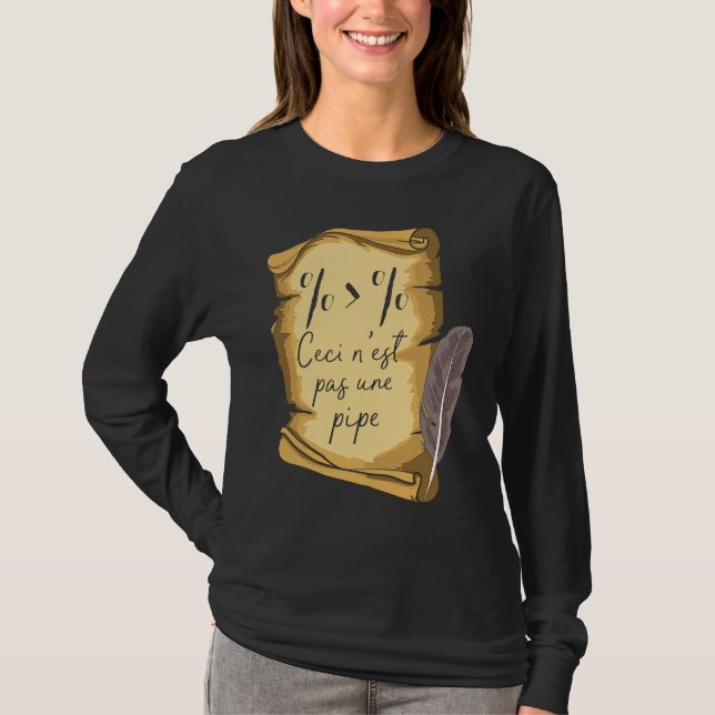 T-shirt Historienne de l'art Ceci n'est Pas Une Pipe Scien (Devant)