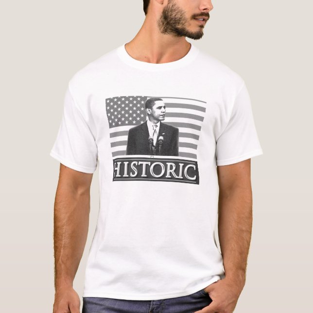 T-shirt "historique" de Barack Obama (blanc) (Devant)