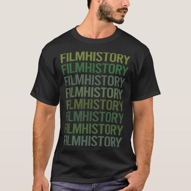 T-shirt Historique du texte vert (Devant)
