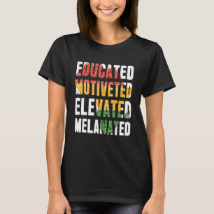 T-shirt Historique noir élevé et mélané