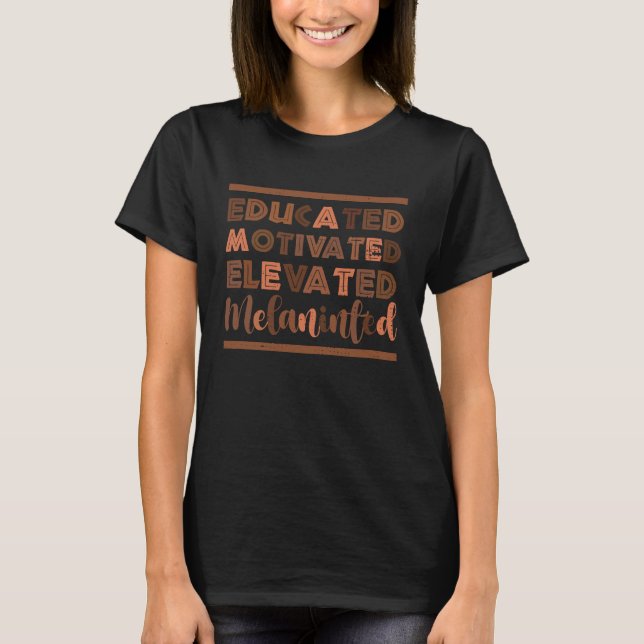 T-shirt Historique noir élevé et mélané (Devant)