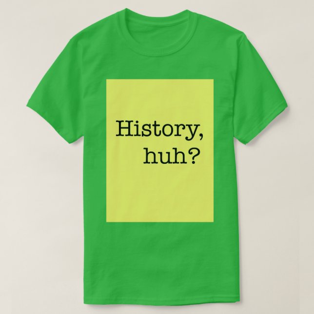 T-shirt Historiy huh design red white and royal blue (Design devant)