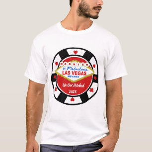 T-shirt Hitched in Vegas Poker Chip