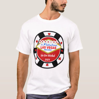 T-shirt Hitched in Vegas Poker Chip