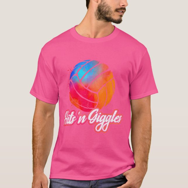 T-shirt Hits 'N Giggles Volleyball Player Women Volleyball (Devant)