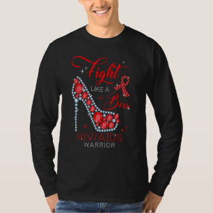 T-shirt Hiv Aids Warrior 2022 Combattre Comme Un Boss High