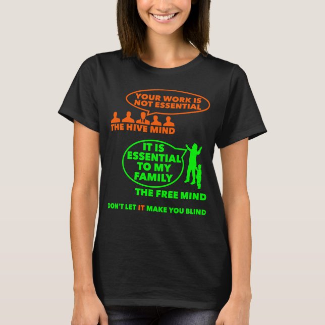 T-shirt Hive Mind (sombre) (Devant)