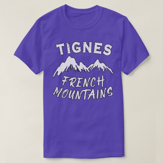 T-shirt Hiver À Tignes Française (Design devant)