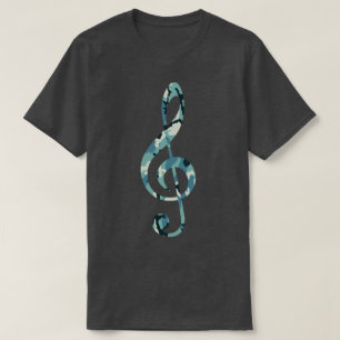 T-shirt Hiver Camo Motif Treble Clef