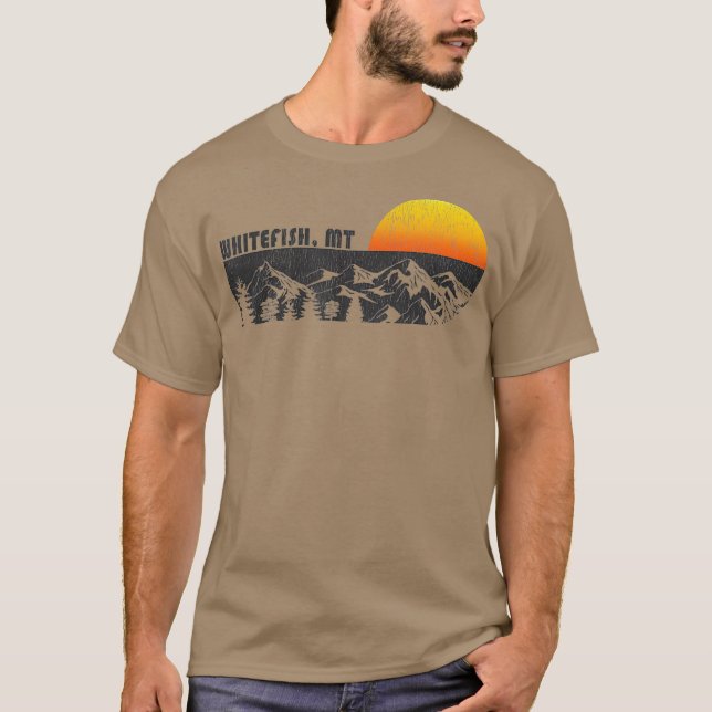 T-shirt Hiver du coucher du soleil de la Montana Montana (Devant)