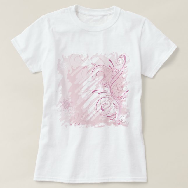 T-shirt hiver gris rose (Design devant)