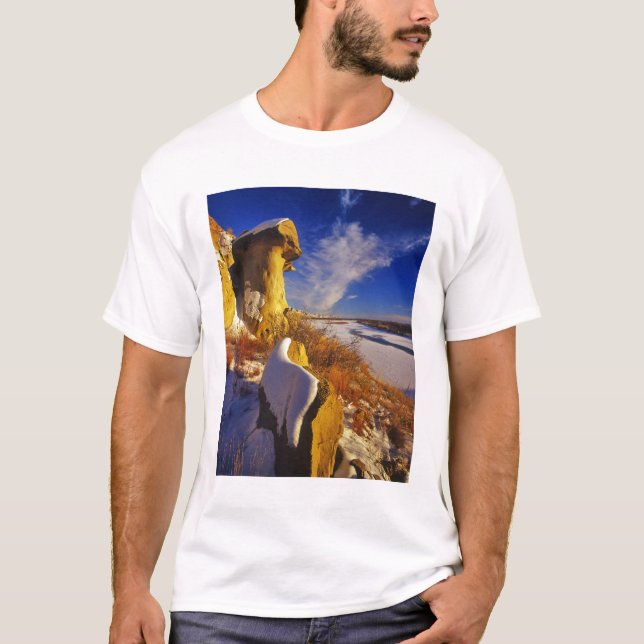 T-shirt Hiver le long de la rivière Missouri près de (Devant)