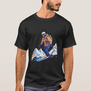 T-shirt Hiver Ski Mountain Fun Voyage découverte