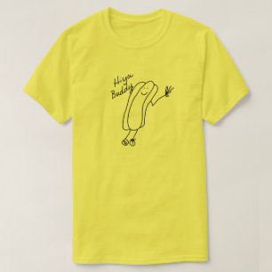 T-shirt HIYA BUDDDY SHIRT FUNNY CHIEN CHAUD Dessin artisan