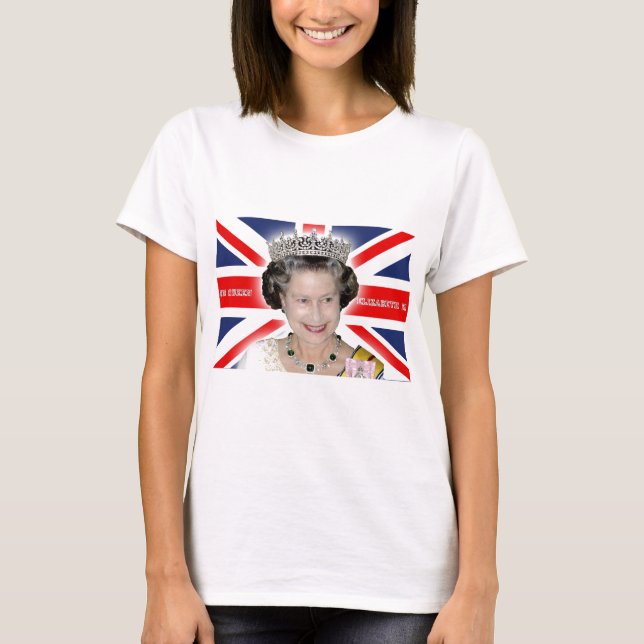 T-shirt HM Queen Elizabeth II - Photo Pro (Devant)