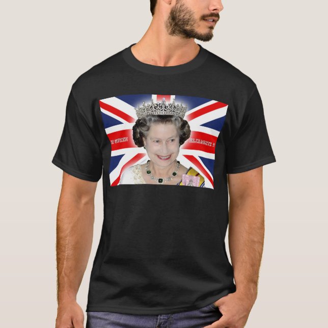 T-shirt HM Queen Elizabeth II - Photo Pro (Devant)