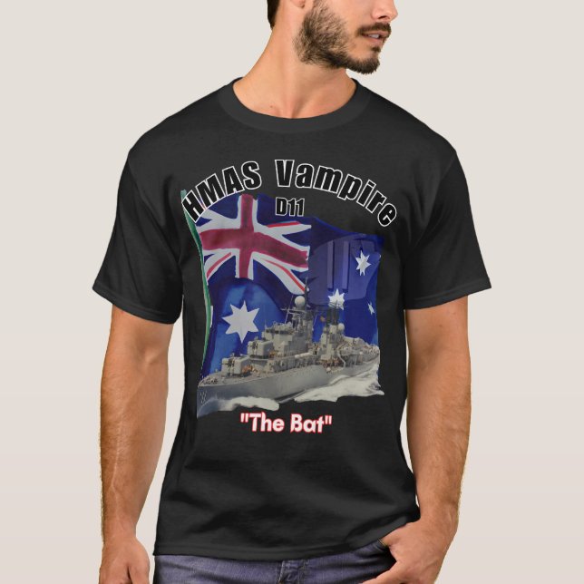 T-shirt HMAS Vampire "La chauve-souris" (Devant)