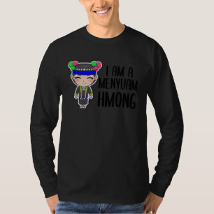 T-shirt Hmong Miao Fier Traditionnelle Fille Femme Hmoob E