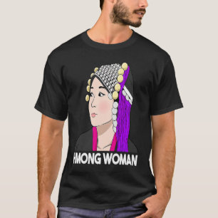 T-shirt Hmong Miao Fier Traditionnelle Fille Femme Hmoob Q