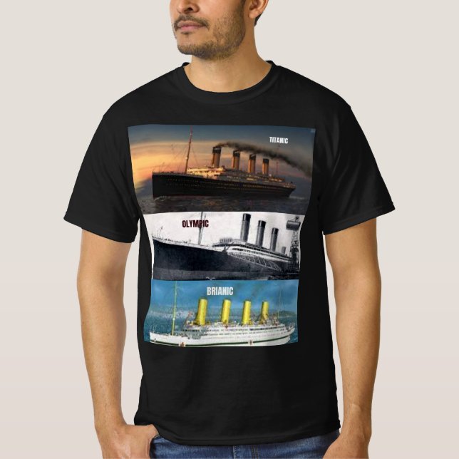 T-shirt hms titanic et ses navires jumeaux (Devant)
