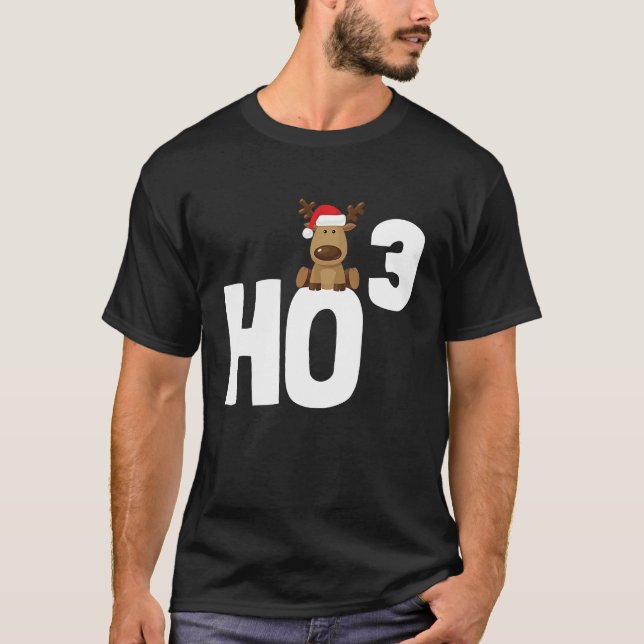 T-shirt Ho 3 Cubed Christmas Ho Ho Math Teacher   Ho3 (Devant)