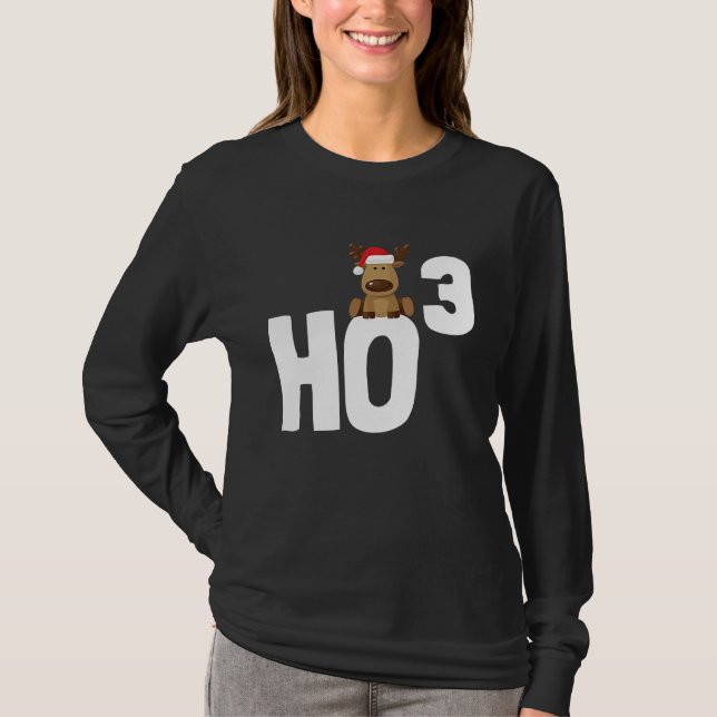T-shirt Ho 3 Cubed Christmas Ho Ho Math Teacher   Ho3 (Devant)