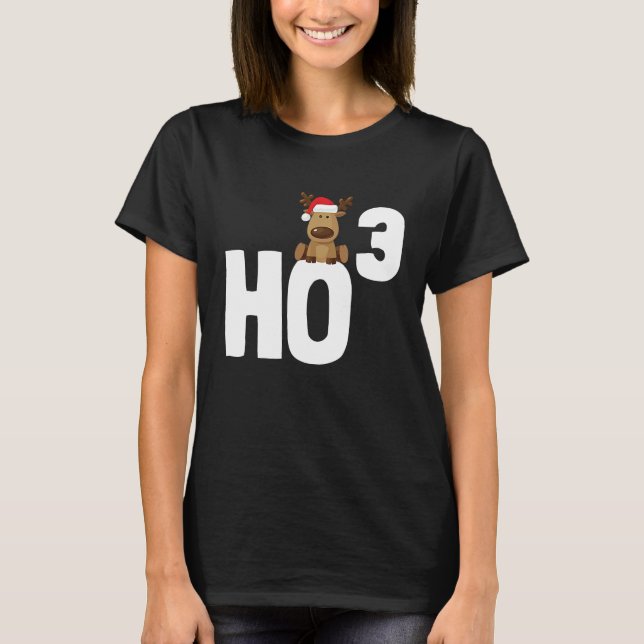 T-shirt Ho 3 Cubed Christmas Ho Ho Math Teacher   Ho3 (Devant)