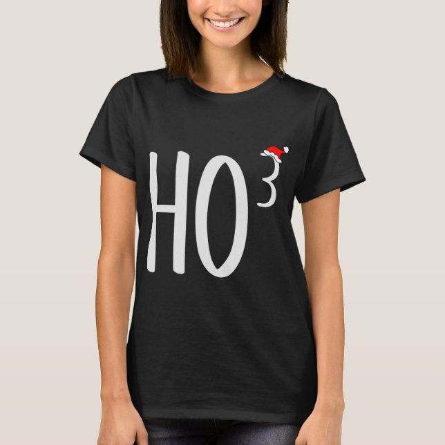 T-shirt Ho Cubed, Ho Ho Ho Math Enseignant Noël (Devant)