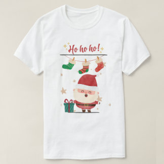 T-shirt Ho Ho Happy Père Noël Holiday Tee