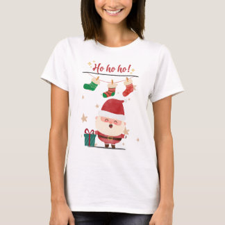 T-shirt Ho Ho Happy Père Noël Holiday Tee