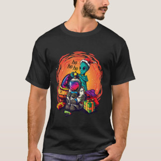 T-shirt Ho Ho Ho Alien Noël Astronaut Noël