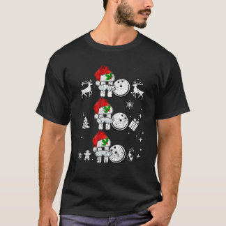 T-shirt Ho Ho Ho Bowling Ball Père Noël Costume de Noël Fu