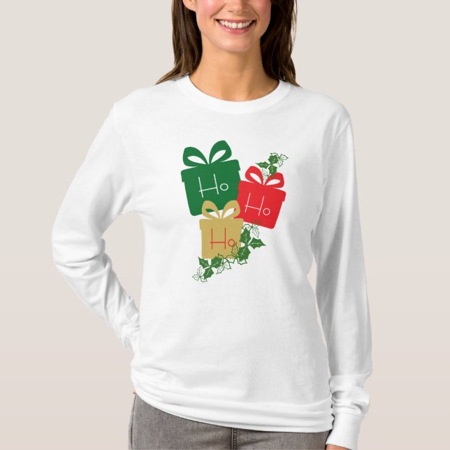 T-shirt Ho ho ho Cadeau Coloré (Devant)