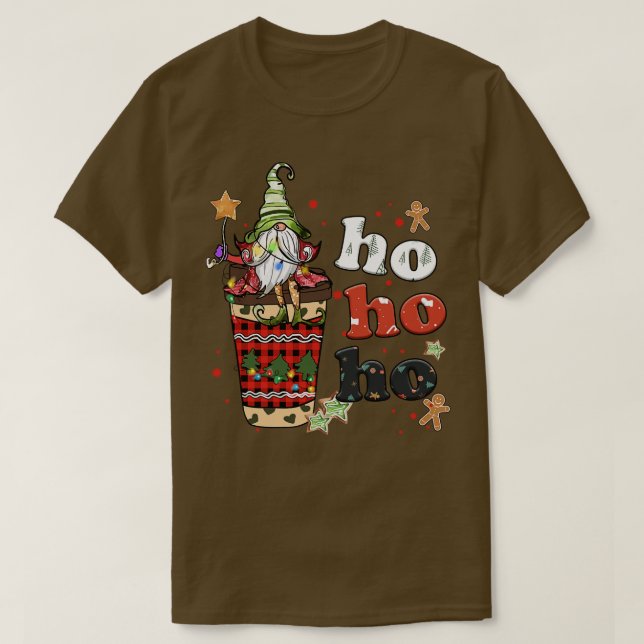 T-shirt Ho Ho Ho Christmas Gnome 7 (Design devant)