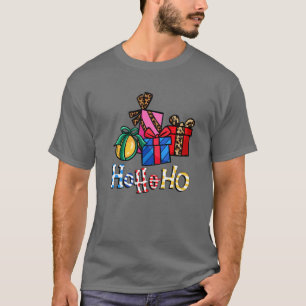 T-shirt Ho Ho Ho Empreinte de léopard Ornement Funny Chris