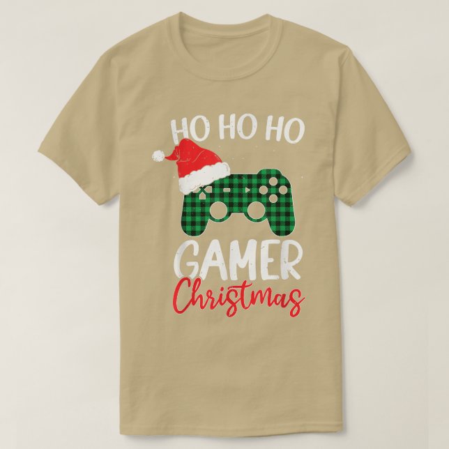 T-shirt Ho Ho Ho Gamer Noël Noël Noël Jeu vidéo Jeu L (Design devant)